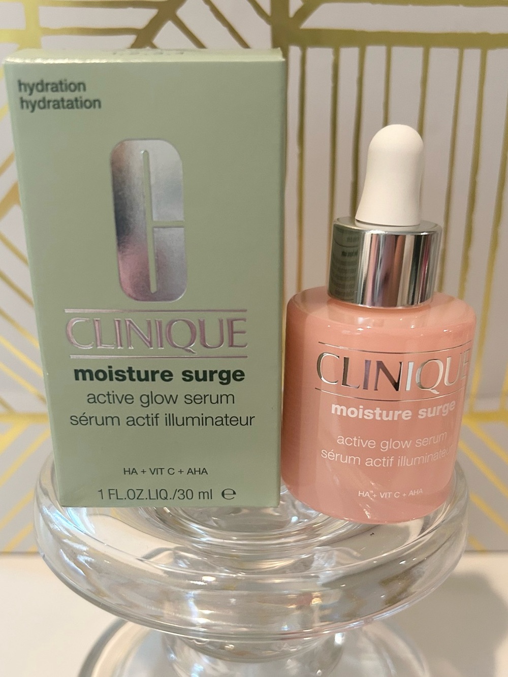 ✨ Clinique Moisture Surge Active Glow Serum | Hyaluronic Acid + Vitamin C + AHA